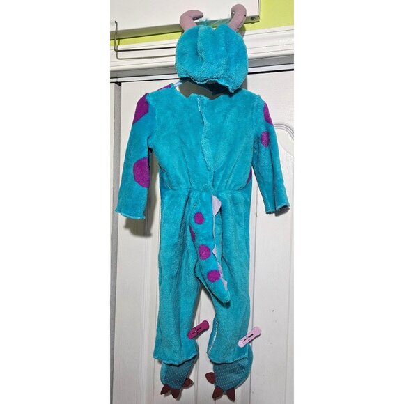 Disney Baby Monsters Inc Sully Costume Soft Feet Tail Hood Halloween 12-18 Month - Picture 2 of 5